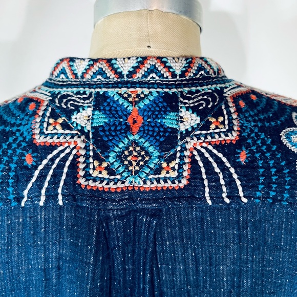 Johnny Was Workshop Love Flower Tunic in European Voile Sz M NWOT - Picture 6 of 9